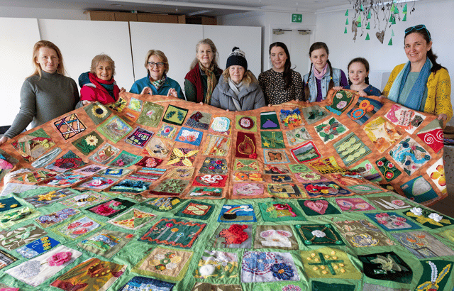 The Sliabhnamban St Brigid's Cloak crafted by 100 Tipperary women that will be paraded in Clonmel on January 31