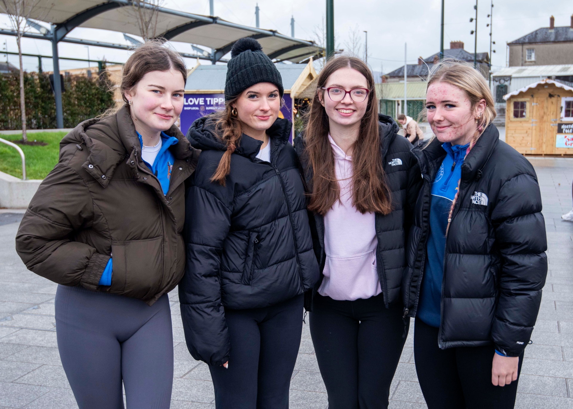 These y oung ladies had a great day out at the Kickham Plaza Christmas  Market