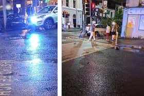 The scene of the crash on Upper William Street