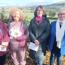 Bridget Driver, Mags Maguire, Joan Dwyer and Teresa Power pictured at the blessing ceremony for the St Crispin statue in Ahenny