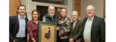 Attending the auction were, from left, Michael Ryan, Nicola Everard, artist David Baird, Hilary O’Connor, Pat Colligan and Michael Higgins