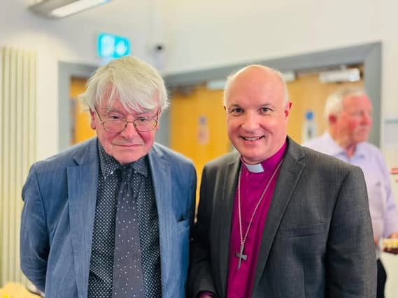 The late Dr Martin Mansergh with Bishop Adrian Wilkinson of Cashel, Ferns and Ossory. Picture by DCO Shane Reynolds