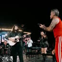 Fans were ecstatic to see Garron Noone perform alongside Robbie Williams at Croke Park amid his recent battles with mental health | PICTURE:  Instagram/@robbiewilliams