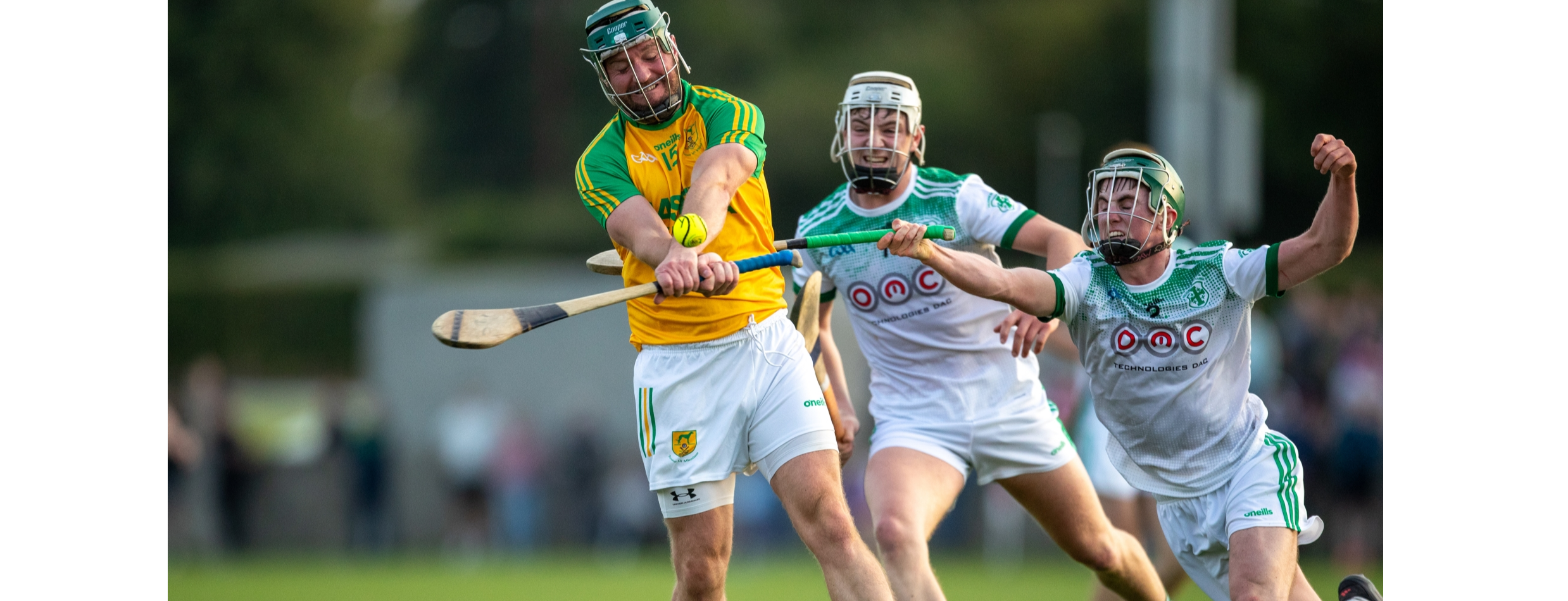 Liam Doyle, Holycross/Ballycahill, attempts to hook Toomevara's Conor O'Meara. Picture: Sportsfocus