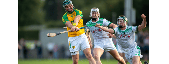 Liam Doyle, Holycross/Ballycahill, attempts to hook Toomevara's Conor O'Meara. Picture: Sportsfocus