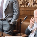 A screenshot of Michael Lowry making a two-finger gesture in the Dáil PICTURE:  PA Wire/PA Images