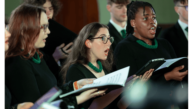 Members of the Irish Youth Choir performing during Finding A Voice