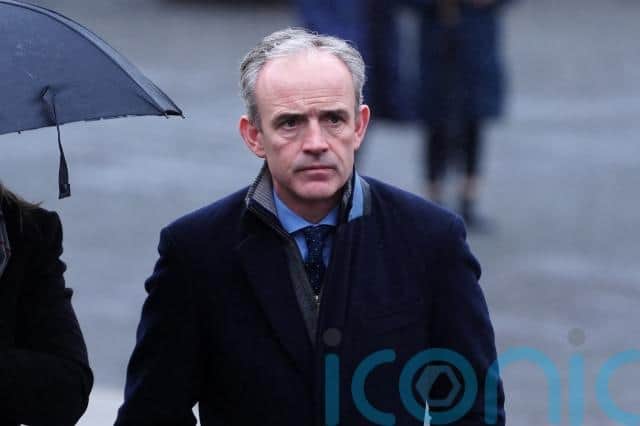 O’Sullivan’s riding whip was among items brought to the altar to symbolise his life.