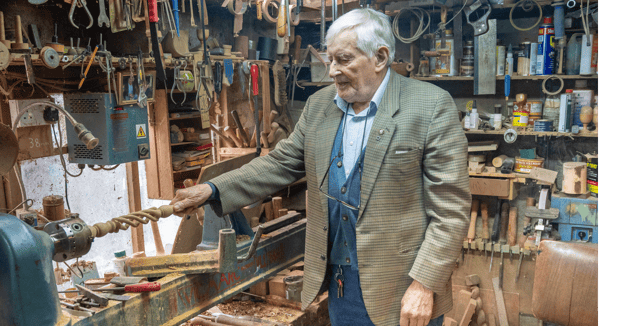 Johnny Sheehan at work in his Fethard workshop