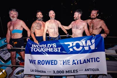 The finish line in Antigua was the scene of heartfelt celebration and remembrance. Greeted by family, friends, locals, and event organisers, the team lit flares in honour of their journey and in memory of Saoirse, whom they called the ‘sixth member’ of their team.