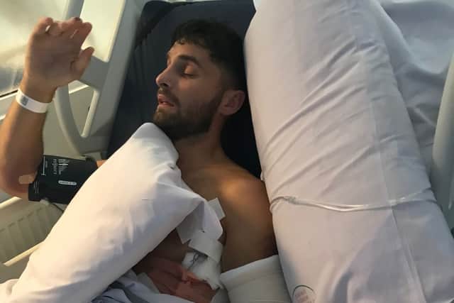 The victim - Ciaran Ryan (pictured below) - suffered a number of injuries including a broken leg, fractured ribs, punctured lung and broken fingers during the beating. He spent over a week in hospital.