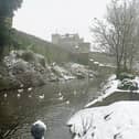 A view of Cahir Castle during the snowfall