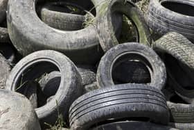 50 tyres were dumped on Tuesday night