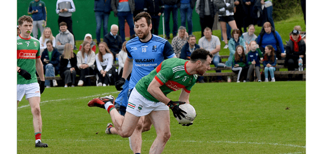 Loughmore/Castleiney's Tommy Maher gets away from Moyle Rovers' Diarmuid Foley during Sunday's county semi-final in Cashel. Picture: Michael Boland