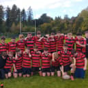 The Clonmel High School First Year rugby team that played Glenstal Abbey in Murroe last week