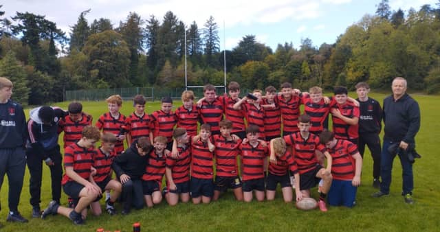 The Clonmel High School First Year rugby team that played Glenstal Abbey in Murroe last week