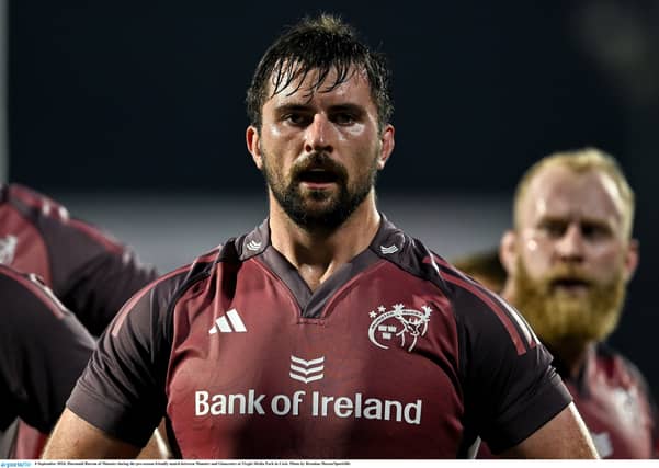 Diarmuid Barron of Munster during the pre-season friendly match between Munster and Gloucester at Virgin Media Park in Cork. Photo by Brendan Moran/Sportsfile
