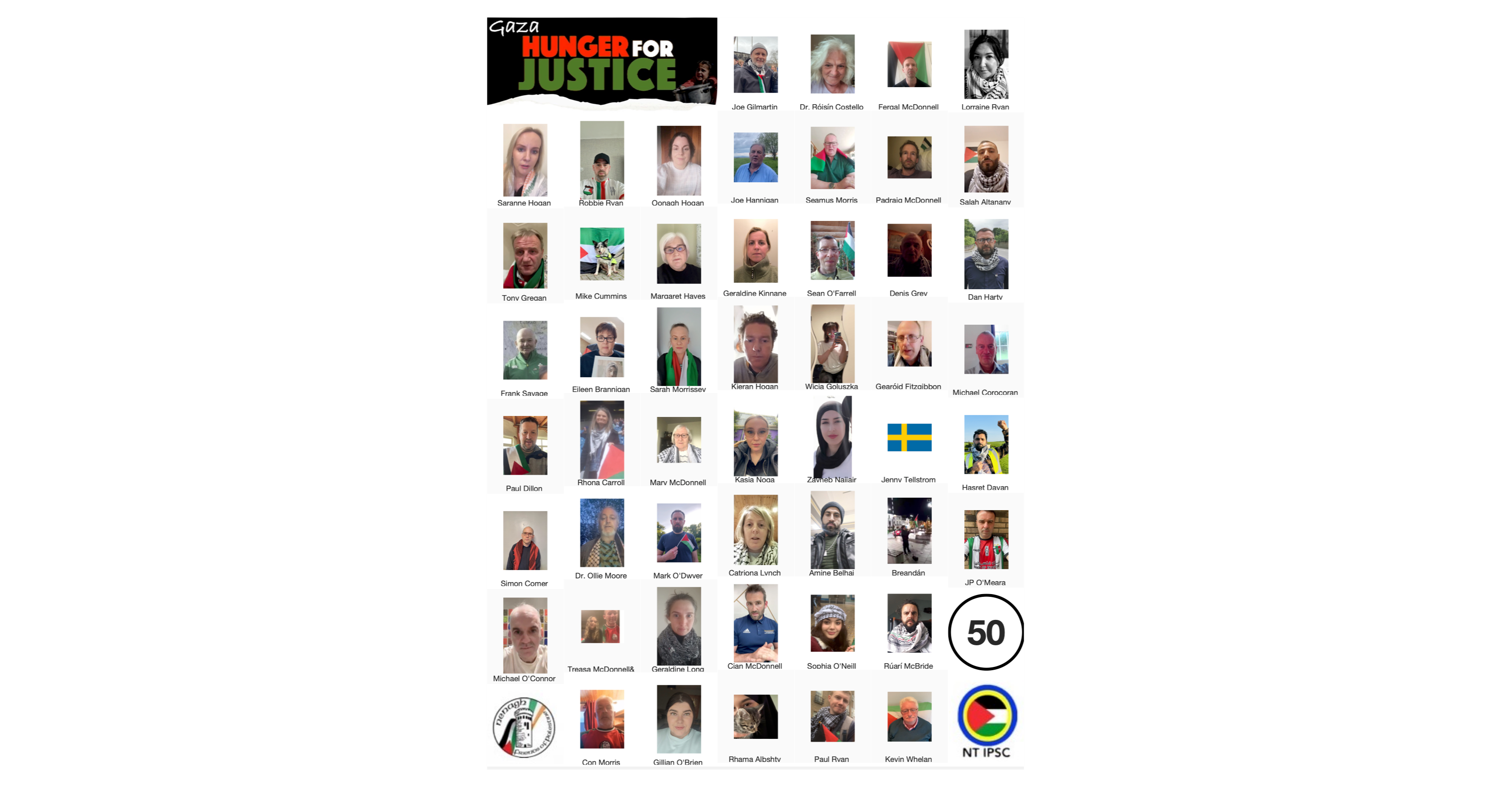 Fast for Gaza by Nenagh Friends of Palestine hits 100 days