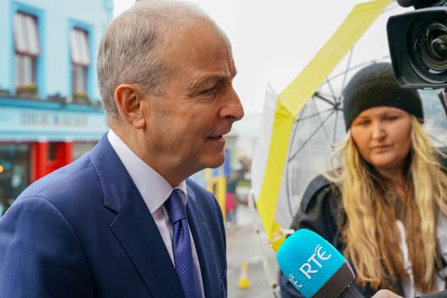 The commentator’s son Aonghus delivered a family tribute near the close of the service.