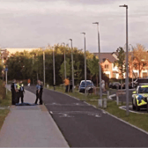 Gardaí attend the scene on the Annacotty-Castletroy Greeenway