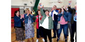 Cllr Marie Murphy celebrates her election on Sunday with family and friends