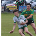 Golden/Kilfeacle's hat-trick hero, Sam Hall, gets out in front of Aherlow's Moss O'Brien