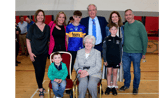 Cllr Michael Anglim with family members and friends after his election on Sunday