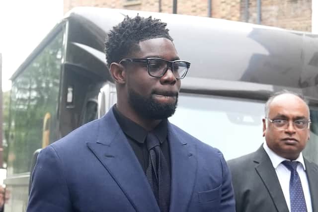 As well as being barred from attending football matches, Law was ordered to complete 80 hours of unpaid work, and must pay legal costs of £650 plus a victim surcharge of £114.