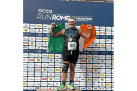 Richie McGrath following his run in the Rome Marathon