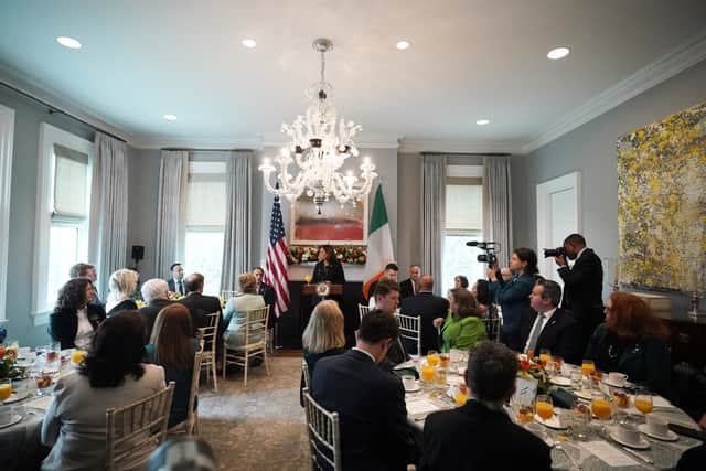 On Friday morning at a breakfast event with Ms Harris, Mr Varadkar commended her for showing “great courage and leadership” by indicating support for a ceasefire in Gaza.