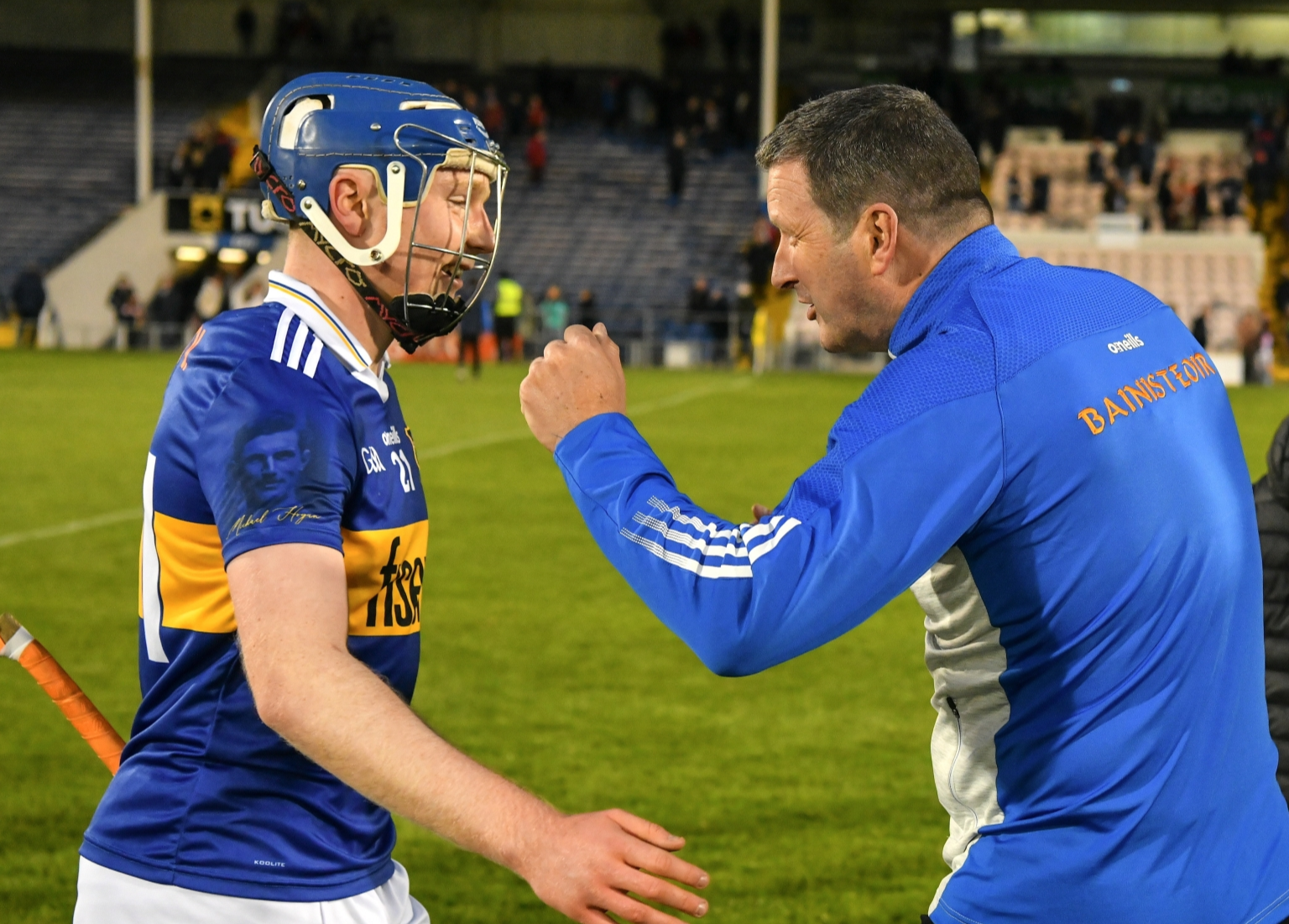 Brendan Cummins imparting knowledge to one of his players