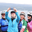 Cyclists taking part in last year's Lap the Lake take time out for a selfie at The Lookout near Portroe Picture: Michael Molamphy