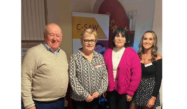 The C-Saw volunteers were joined by Clonmel's Mayor Richie Molloy