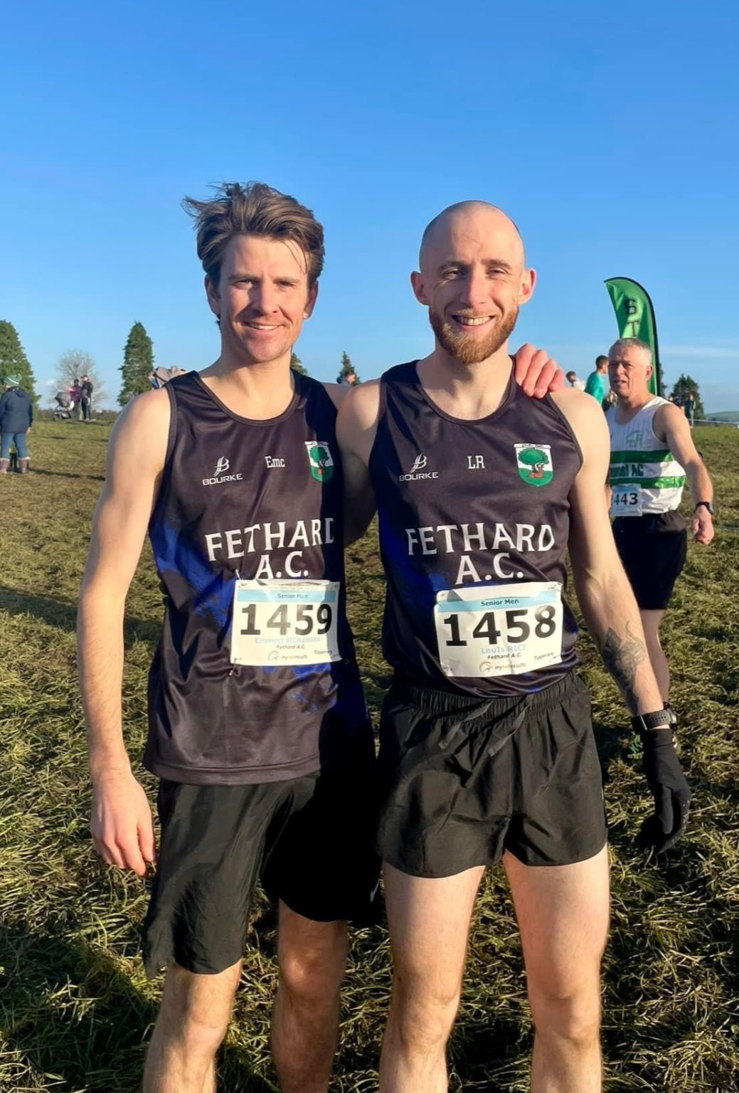 Emmet McNamara and Louis Rice of Fethard AC who helped Tipp to national senior silver medals at Gowran Park on Sunday last