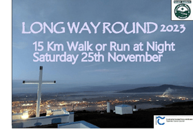 A poster for the Long Way Round 15km Walk
