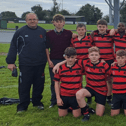 The High School U15 team with coach Brendan Mullan who defeated Glenstal Abbey in the McCarthy Cup game played at Ard Gaoithe last week.