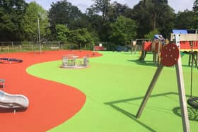 The newly-opened playground at Castle Park