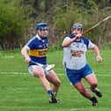 Jerry O’Neill (Cappawhite) goes on the attack with Willie Mackey (Sean Treacy’s) challenging during the Tipperary Credit Union West IHC quarter-final game last weekend.