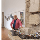 John Keating at the opening of the exhibition in Assisi, Italy