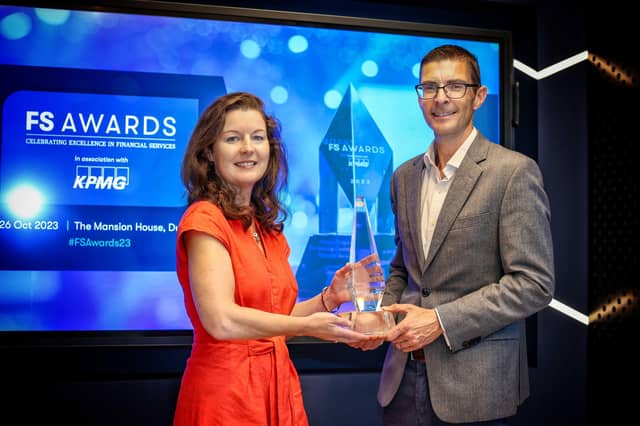 Sarah Freeman, Editor, Business & Finance pictured with Ian Nelson Head of Financial Services, KPMG Ireland. Picture Andrew Norton.
