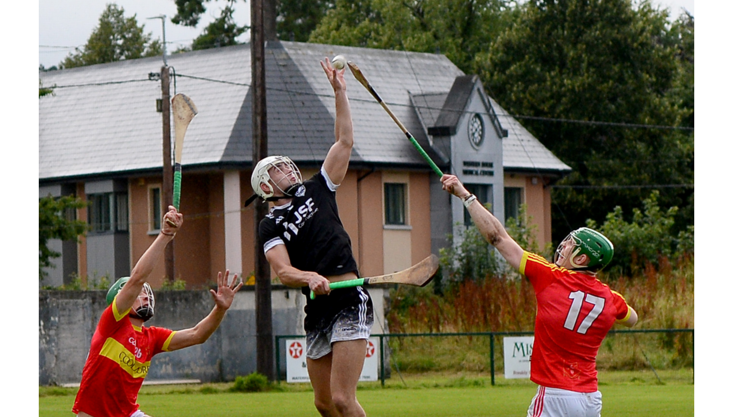 Carrick Swan's Jamie Holloway reaches for a high ball during Saturday evening's Clonmel Oil South Tipperary Senior Hurling Championship final against Killenaule at Clonmel. Picture: Michael Boland