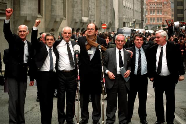 They were freed after more than 16 years, when the Court of Appeal in 1991 ruled their convictions were unsafe.