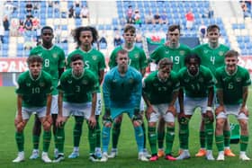 The Republic of Ireland team before the UEFA European U17 Championship Final Tournament match between Republic of Ireland and Wales. PIC: Sportsfile