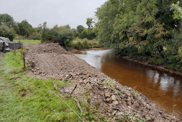 The gravel that was removed from the river Picture: Inland Fisheries Ireland
