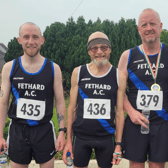 Four Fethard AC athletes who took part in the recent Road Races at Poulmucka. From left to right: Louis Rice, Fintan Rice, John Hurley and Mary Hurley