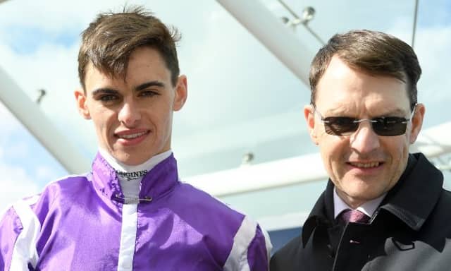 Aidan O'Brien (right) with his son Donnacha O'Brien