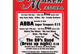 A poster advertising the Ballyporeen Music Maker Festival