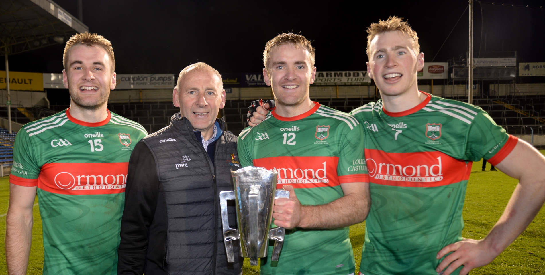 The McGrath brothers with their father Pat