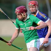 Drom & Inch's Liam Ryan pictured racing away from Kiladangan's Sean Hayes at Templederry on Saturday evening. Picture: Bridget Delaney