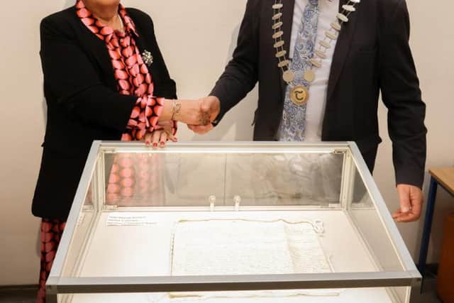Councillor Kennedy also accepted Philip Fitzgerald’s handwritten document. Phil, native of Glenough was Adjutant of the 3rd Battalion 3rd Tipperary Brigade and compiled a chronology of all the notable events in which the 3rd Battalion participated during the period 1916 – 1923, which includes the names of all involved.